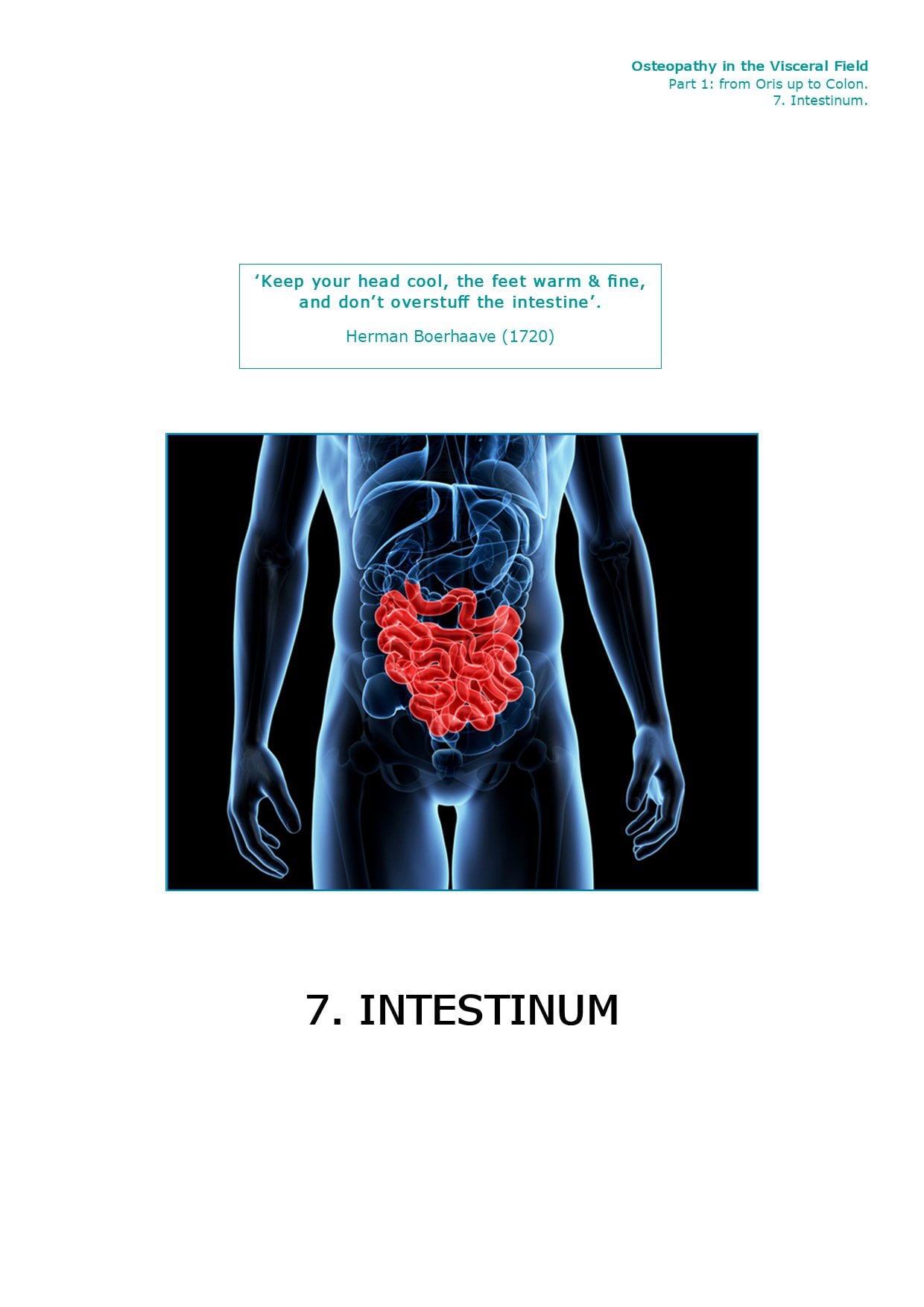 Voorpagina Deel I · 7.10 — Dysfunctie Intestinum (darm)