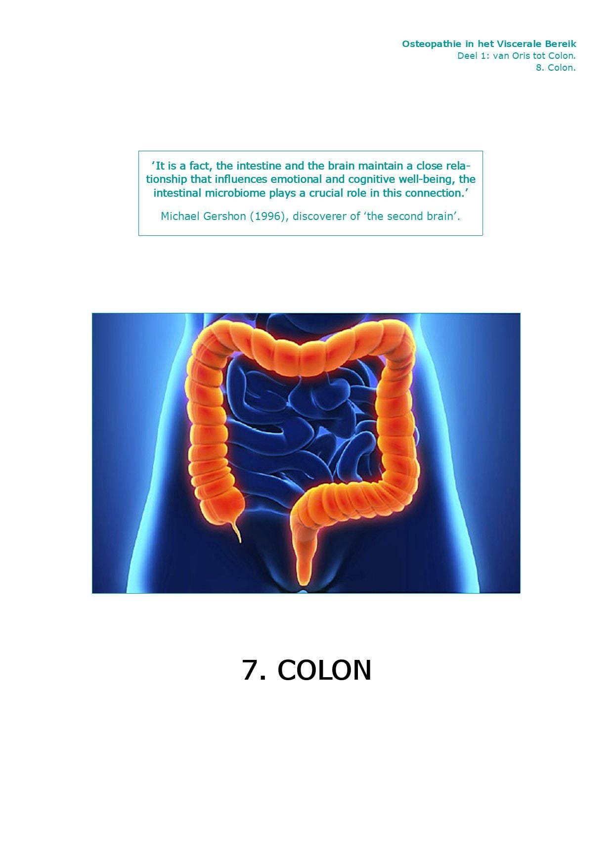 Front page Part I · 8.12 — Therapy Colon (large intestine)