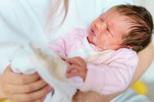 Een spuugbaby komt veel voor